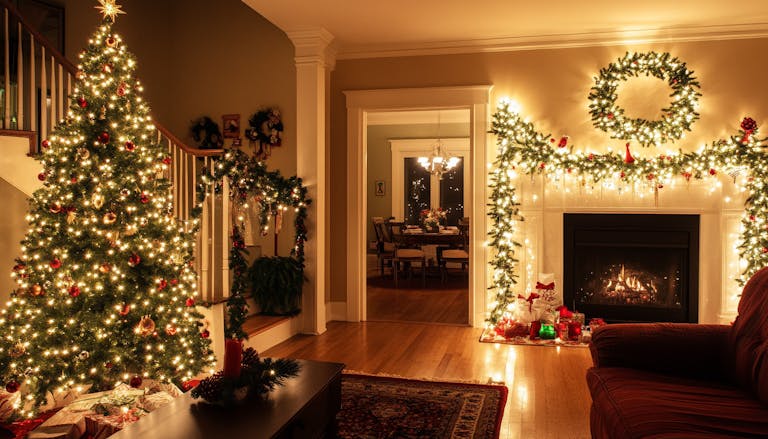 décoration intérieure fête réveillon